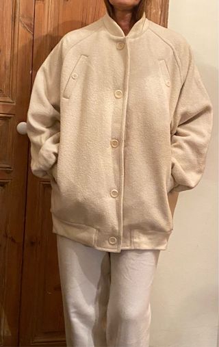 American Vintage Bomber Oversize Talla Única Beige