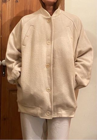 American Vintage Bomber Oversize Talla Única Beige