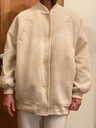 American Vintage Bomber Oversize Talla Única Beige