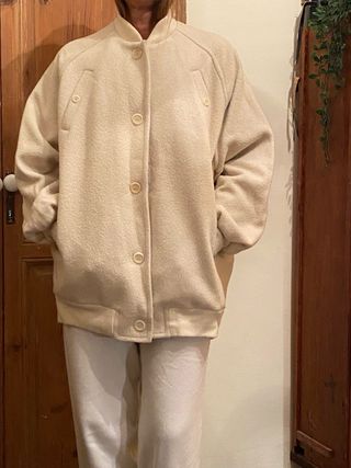 American Vintage Bomber Oversize Talla Única Beige