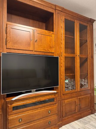Mueble salón madera maciza 3 cuerpos