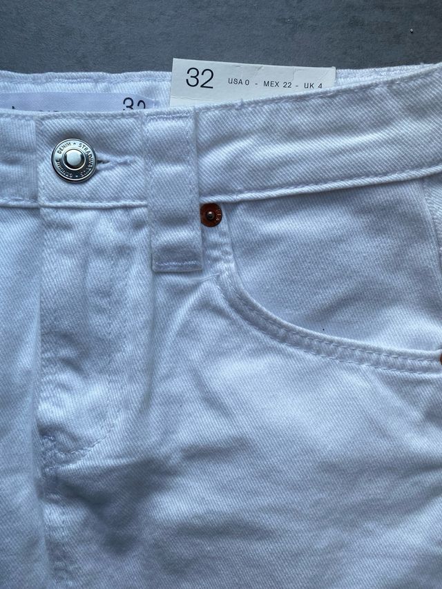Falda vaquera blanca talla 32