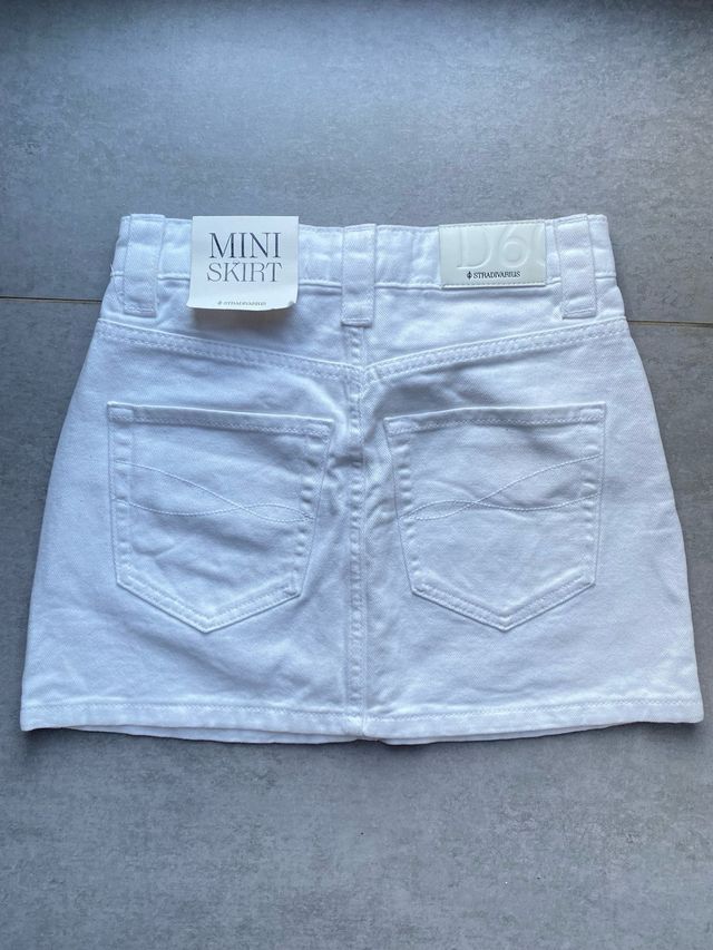 Falda vaquera blanca talla 32