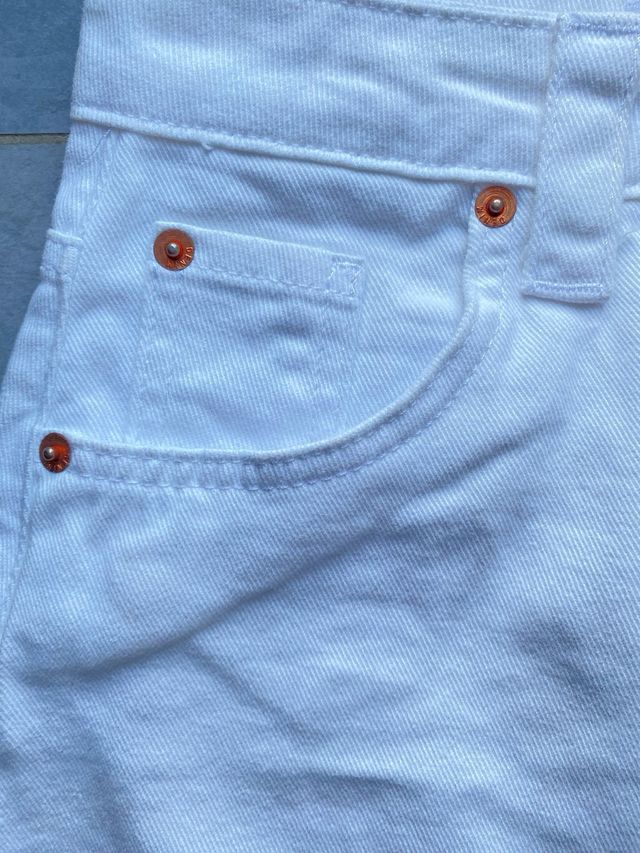 Falda vaquera blanca talla 32