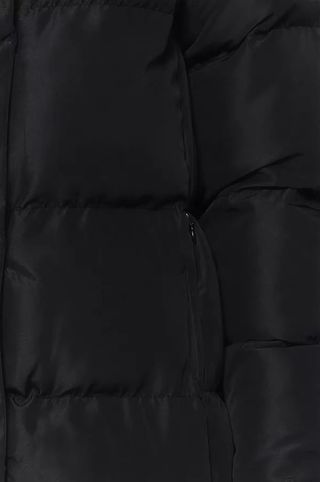 Abrigo largo acolchado mujer negra