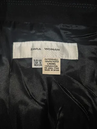 Traje Zara Mujer Negro Talla L