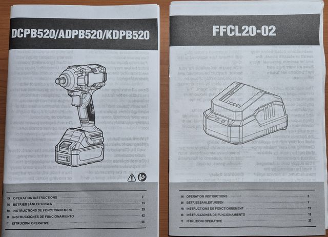 Chiave ad impatto DCA 20V con accessori e valigetta.