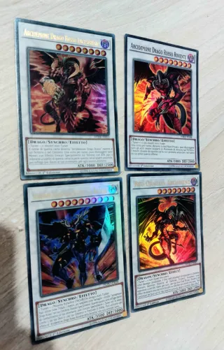 Lotto 4 Carte Yu-Gi-Oh! Synchro Drago