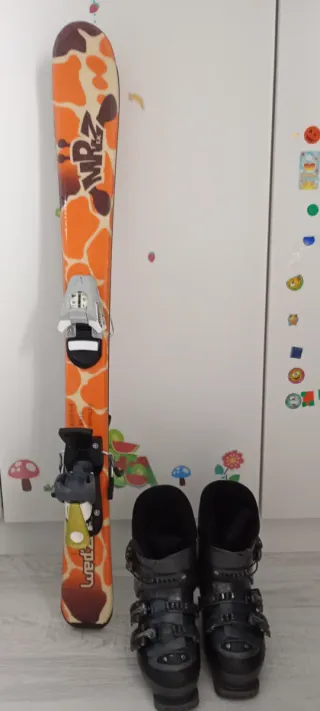 Botas de esquí y esquís