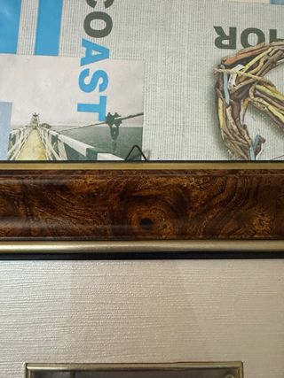 Quadro in metallo e legno