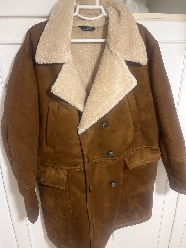 Chaquetón Zara Marrón Forro Borreguito