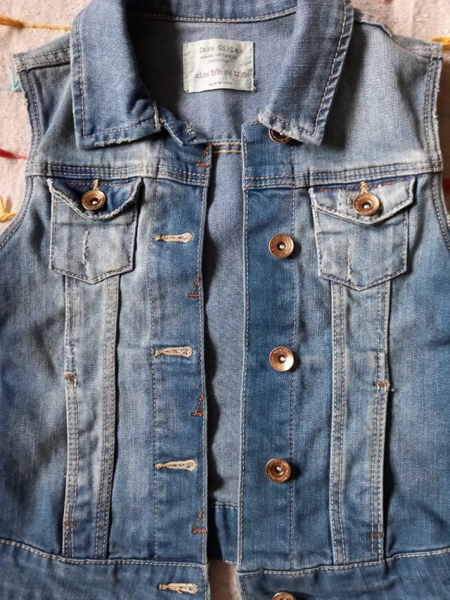 Chaleco vaquero niña Zara Talla 7/8