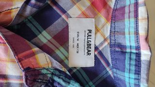 Camisa cuadros manga corta