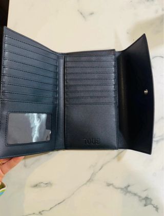 Monedero Cartera Tous Azul y Plateado