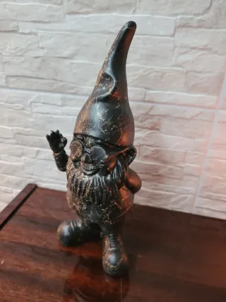 Statuetta Nano Pop Art Nera e Oro