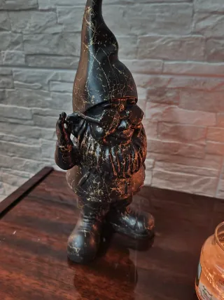 Statuetta Nano Pop Art Nera e Oro