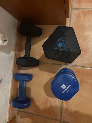 Mancuernas 5kg y 7.5kg Domyos