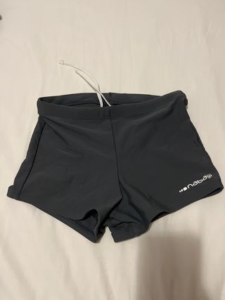 Bañador boxer natación Gris