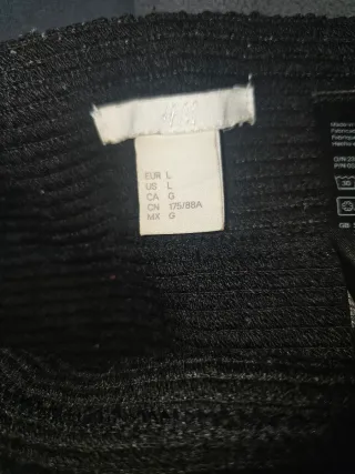 Falda H&M elástica negra Talla L