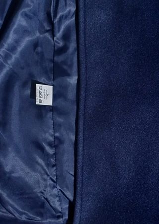 Abrigo Hombre Largo Azul Entallado