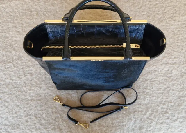 Bolso Michael Kors Pelo y Piel Negro