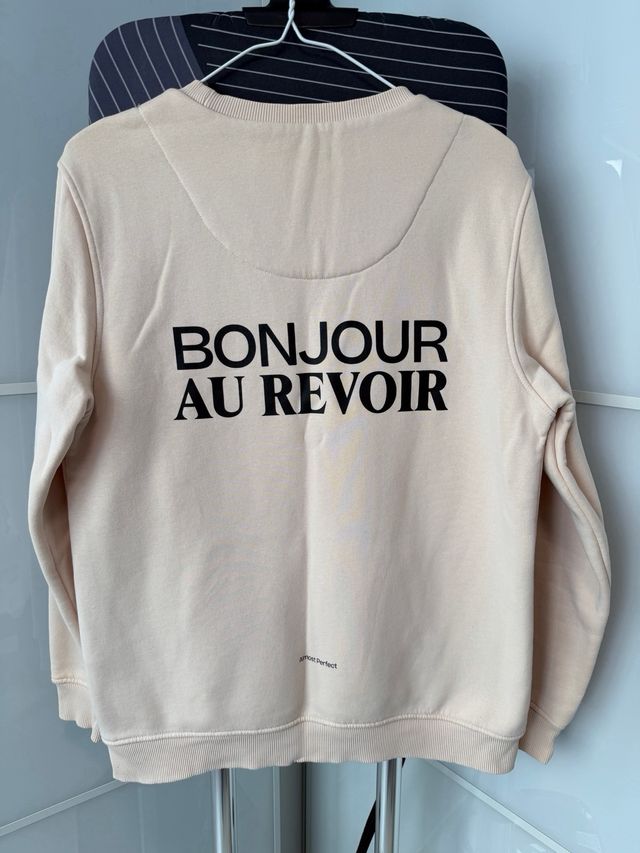 Sudadera Zara Beige Talla S