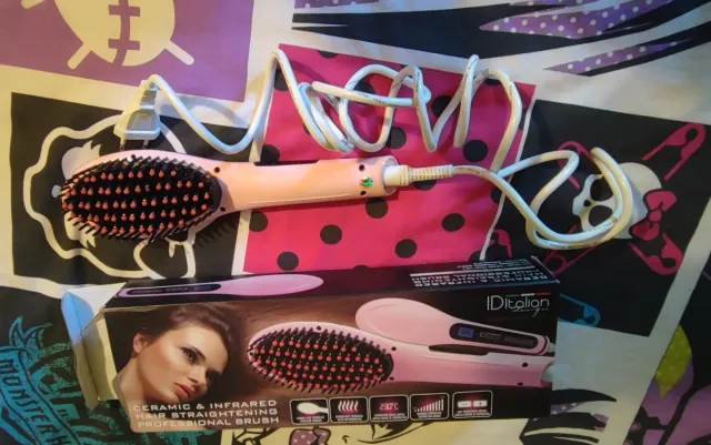 Cepillo Alisador IDItalian Rosa y Blanco