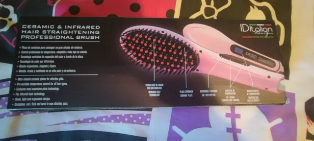 Cepillo Alisador IDItalian Rosa y Blanco