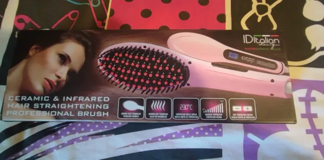 Cepillo Alisador IDItalian Rosa y Blanco