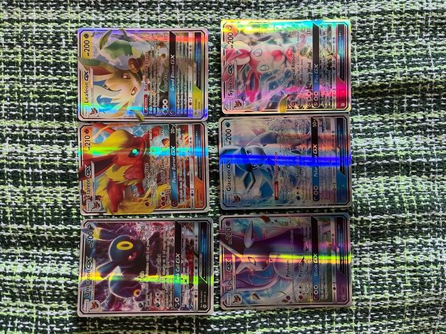 Cartas Pokémon GX - Leafeon, Flareon, Umbreon, Syl