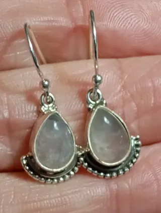 Pendientes Plata Ley cuarzo