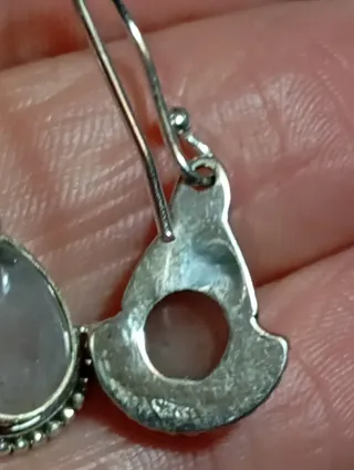 Pendientes Plata Ley cuarzo