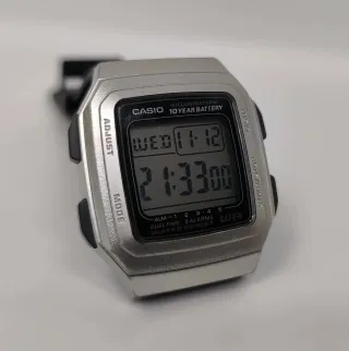 Reloj Casio F-201WA Plata y Negro