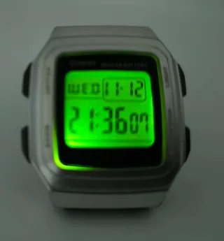 Reloj Casio F-201WA Plata y Negro