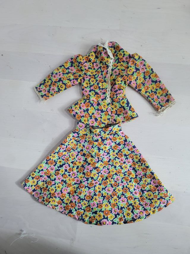 nancy traje chaqueta flores años 70