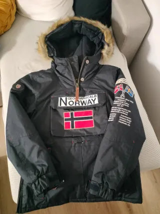 Chaqueta Geographical Norway Negra Roja