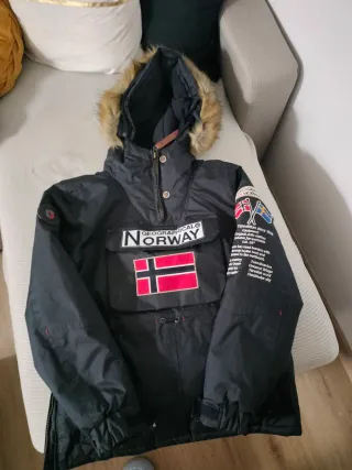 Chaqueta Geographical Norway Negra Roja