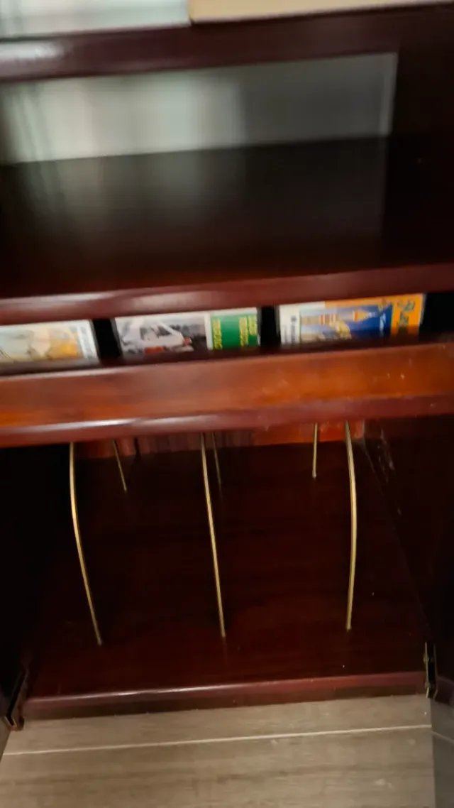 Mueble madera cristal equipo música