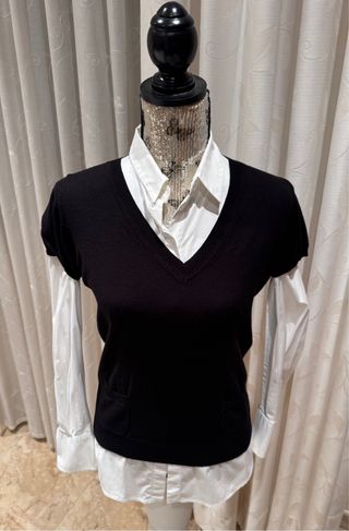 Jersey NAF NAF manga corta negro