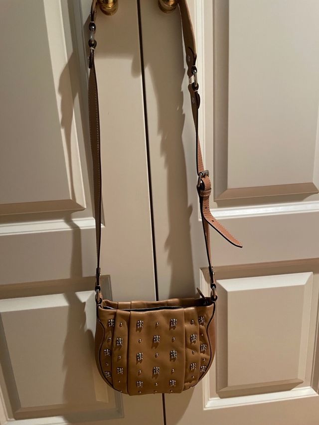Bolso Tous Piel Beige con Tachuelas