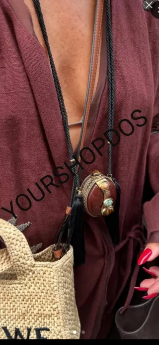 Collar cordon caja piedras zara