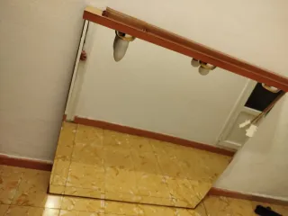 Espejo madera y cristal