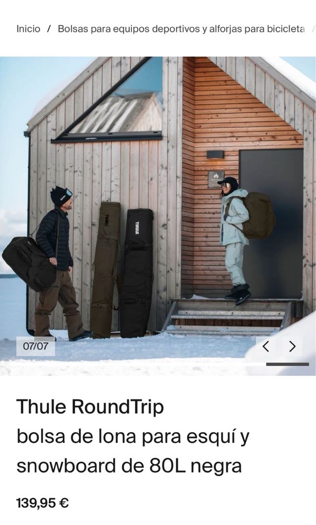 Bolsa Lona Thule RoundTrip 80L Negra