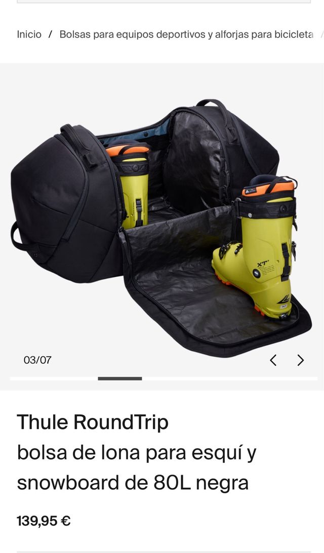 Bolsa Lona Thule RoundTrip 80L Negra