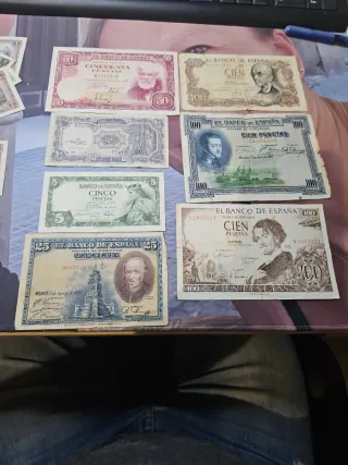 Lote Billetes Antiguos España Pesetas
