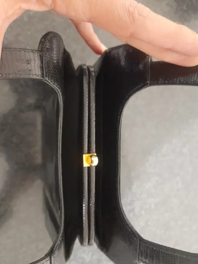 Borsetta vintage pelle lucertola anni '50