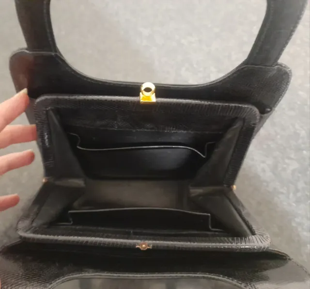 Borsetta vintage pelle lucertola anni '50