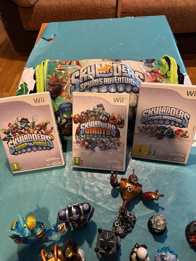 3 Juegos Nintendo wii skylanders spyro +figuras+bo
