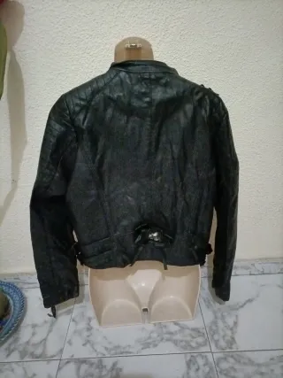 Cazadora Biker Negra Mujer
