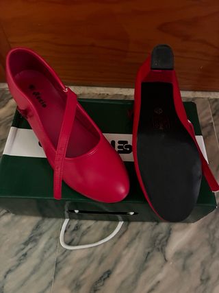 Zapatos Flamenco Rojos Talla 37